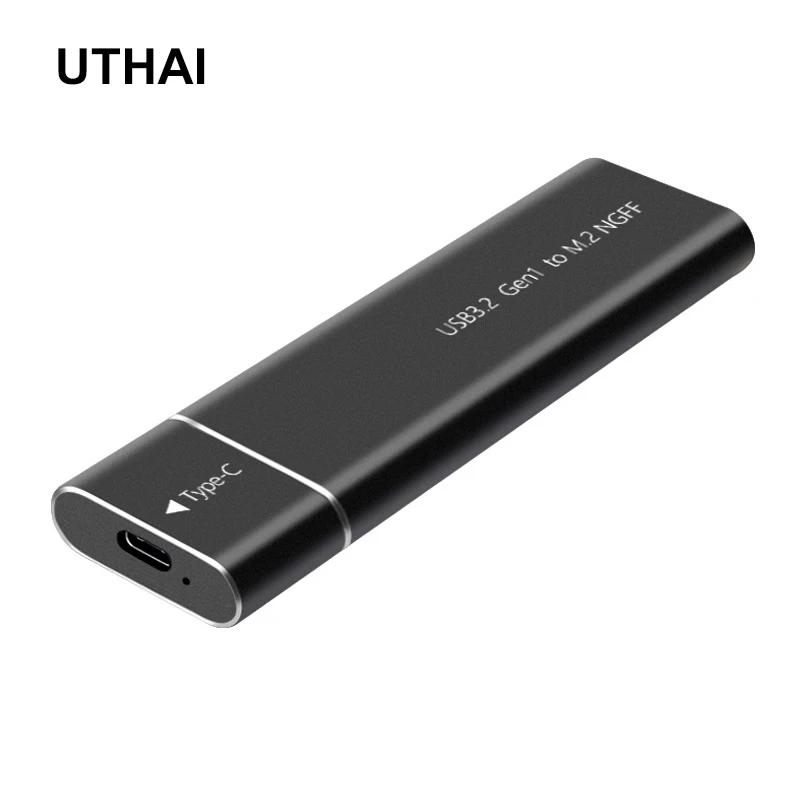 UTHAI ̺   ϵ ũ ڽ HDD ̽, USB 3.1 C Ÿ-M.2 NGFF SSD Ŭ, M2-USBC, 2230, 2242, 2260/2280 M2  T24